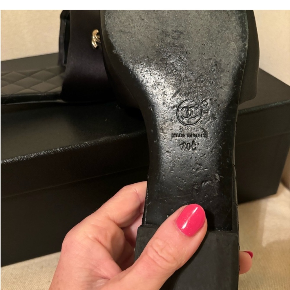 Chanel black sandals 8-9.5 - Picture 9 of 9